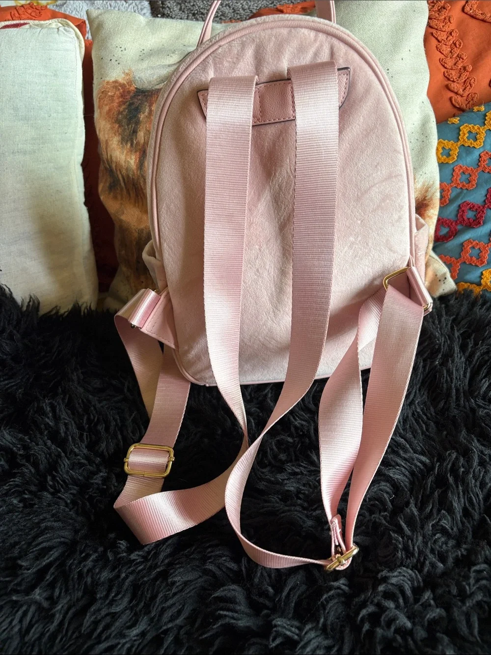 Juicy Couture Light Pink Mini Backpack with Heart Charm